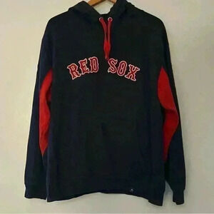 Majestic Red Sox Men’s Stitched Hoodie Blue/Red Size Large